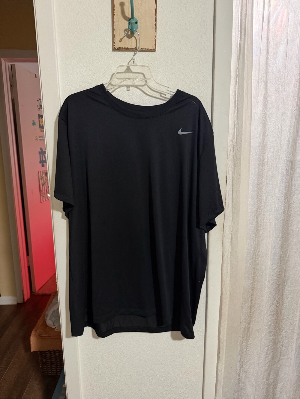 Nike Black Short Sleeve Performance Tee with Swoosh